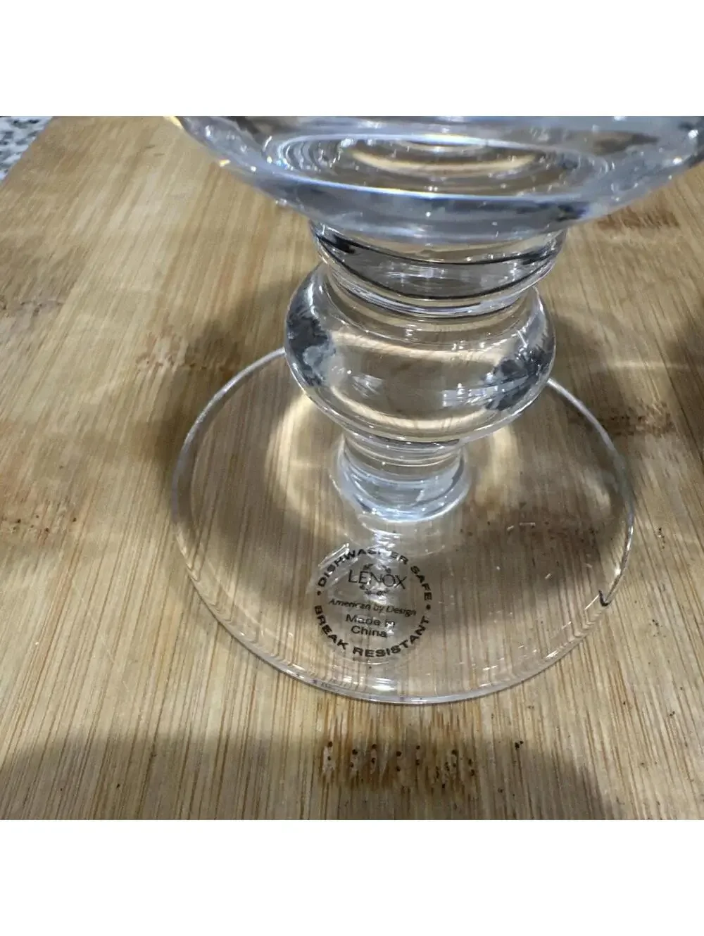 New 16oz Lenox Crystal Decor Plain Water Goblets Wine 7 1/4” H Simple & Elegant*